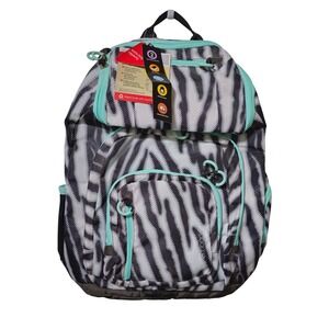 Embark Extra Large 35L Backpack Black White Mint Ikat Laptop Sleeve 15.6 New